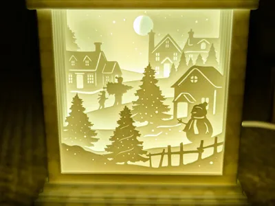 Cozy Christmas Shadow Box