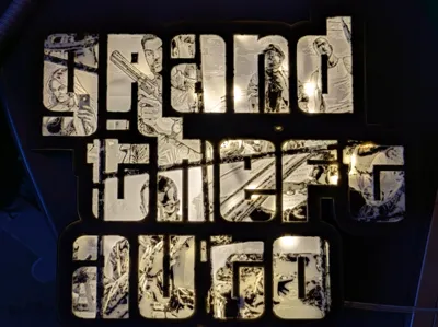 gta  grand theft auto litho lightbox