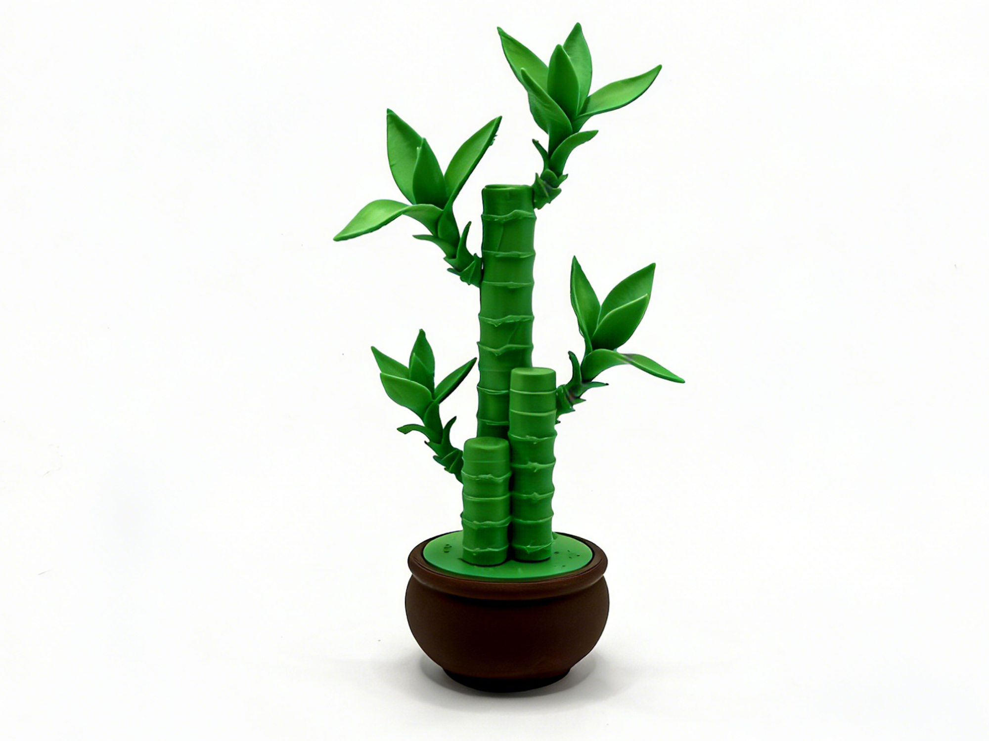 Miniatura 1 do modelo 3D 竹子盆栽-桌面摆件-微缩植物模型