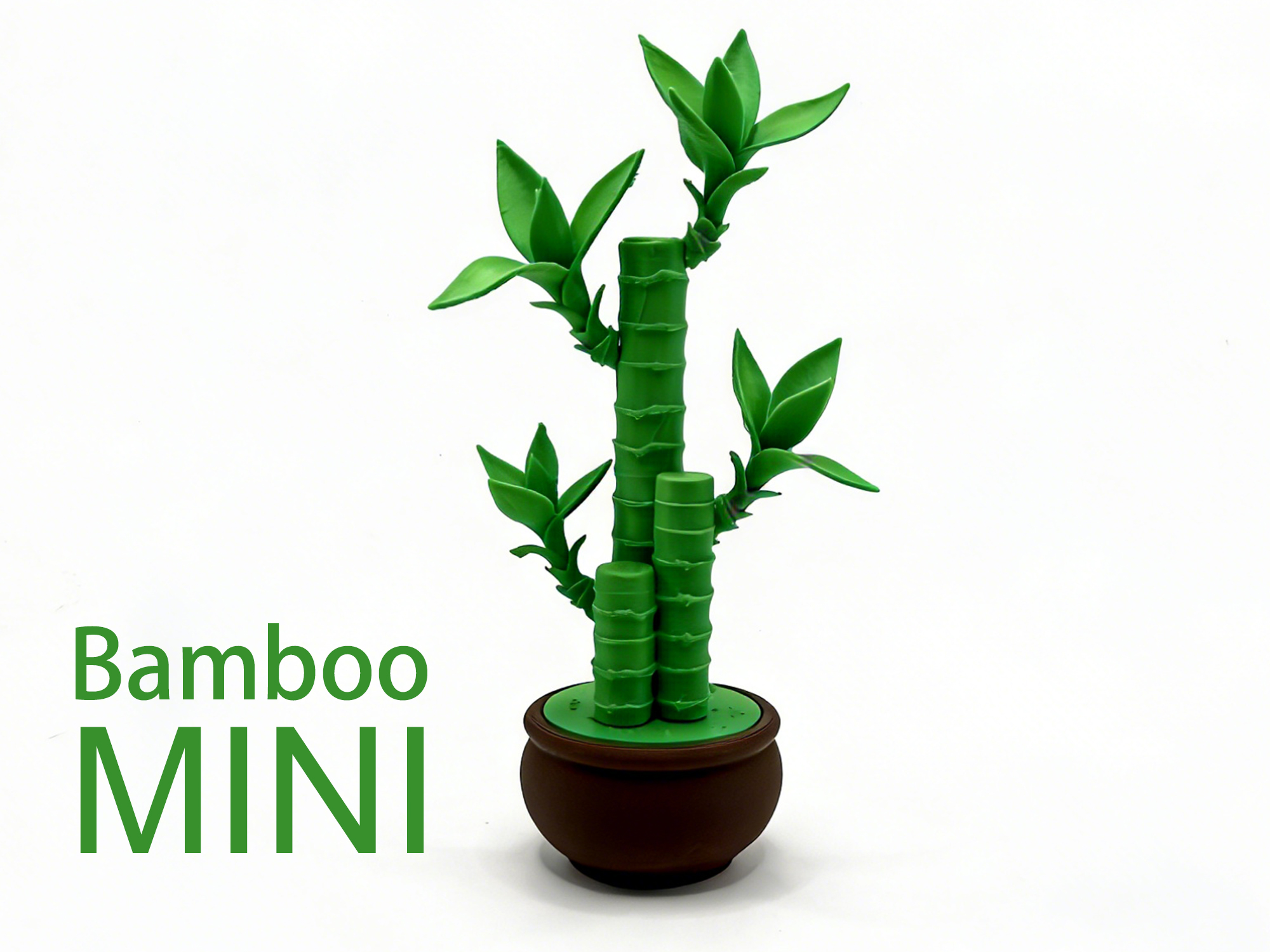 Miniatura 2 do modelo 3D 竹子盆栽-桌面摆件-微缩植物模型