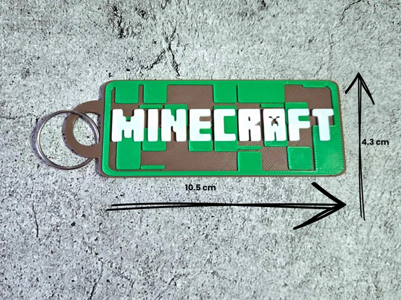 Minecraft Keyring  - Minecraft Movie Keychain