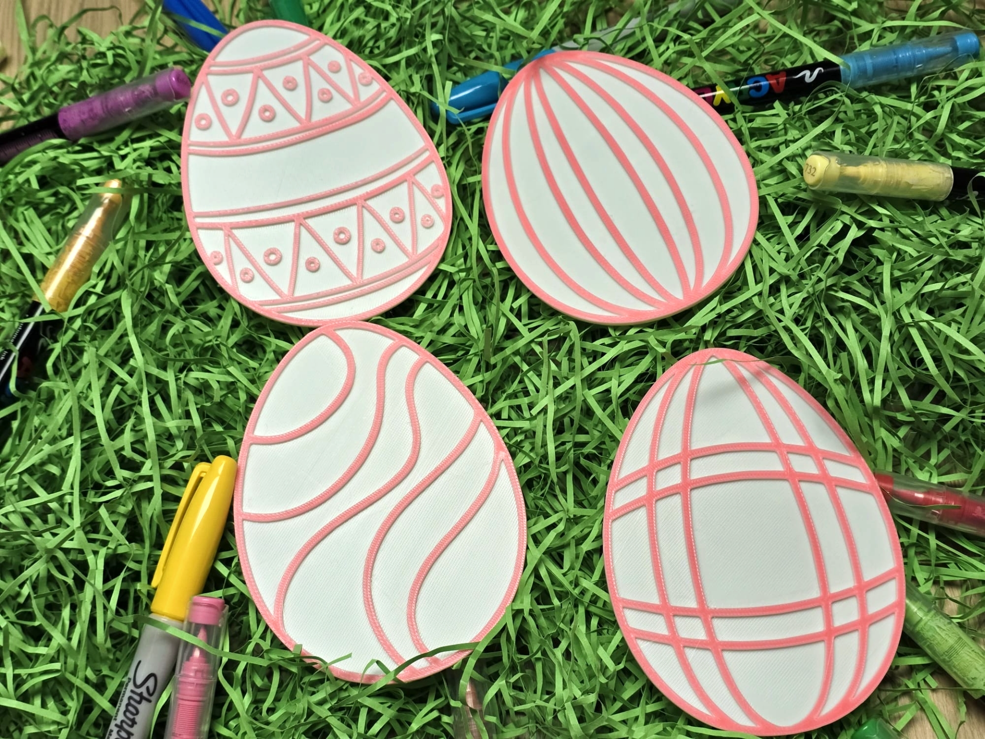 Eggs Coloring Craft Festive Easter Ostern Fun