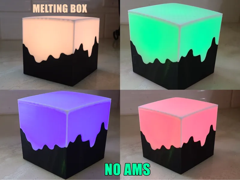 Melting Box Glowing Cube Lamp