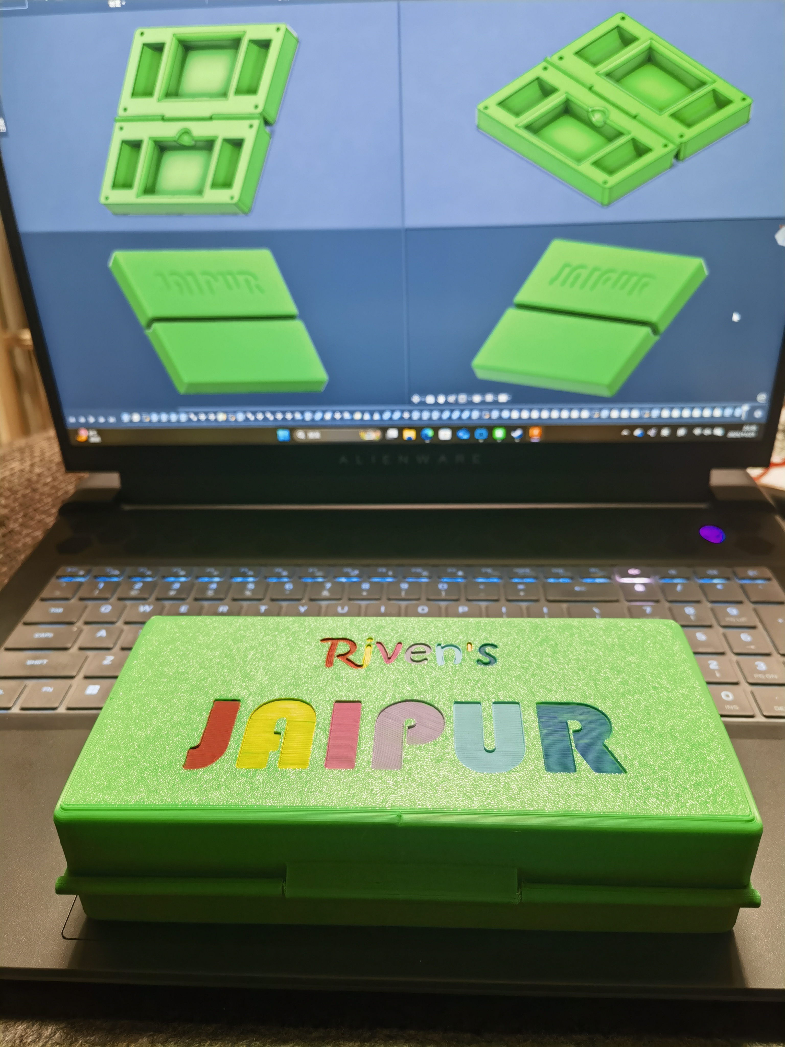 Miniatura 1 do modelo 3D 斋普尔 Jaipur 简单好玩的双人桌游，全新质感Token + 一体式收纳盒，需双色打印