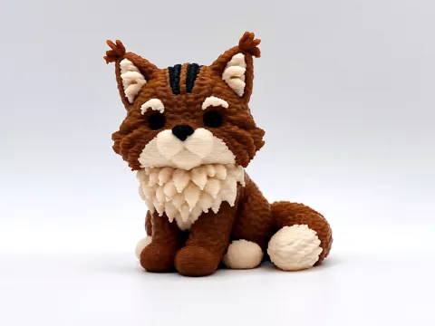 Letrero o emblema decorativo: Knitted Maine Coon — referencia de MakerWorld