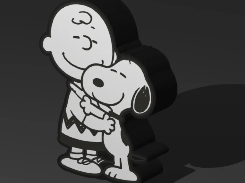 Boîte à lumière lampe Snoopy et Charly