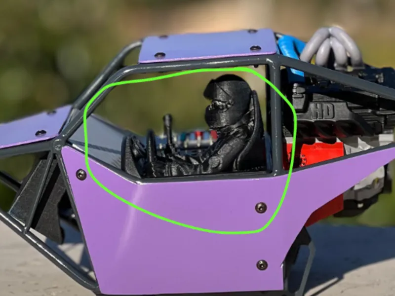 Crawler interior with driver / moonbuggy LVFAB