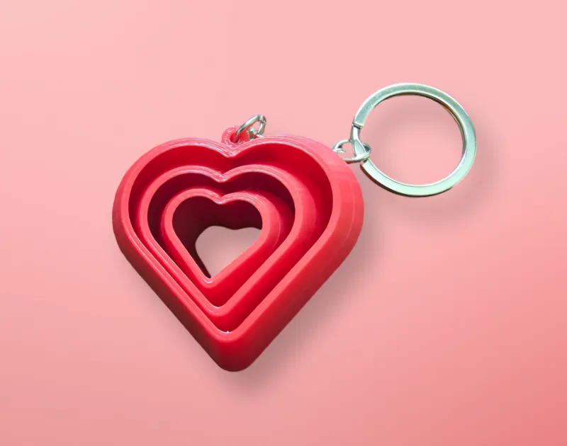 Fidget heart Keychain