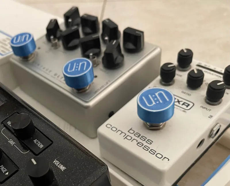 Button raiser for pedal effects