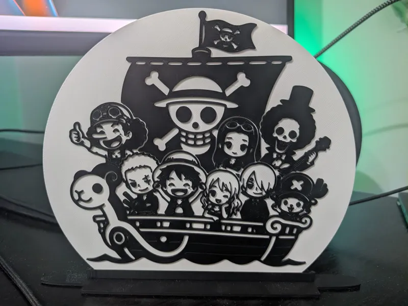 One Piece Going Merry Chibi Crew Silhouette