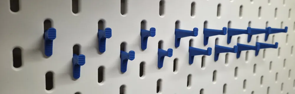 Universal Design Learning Model Strong Universal Hook for IKEA Skådis Pegboards - Free 3D Print Model ...