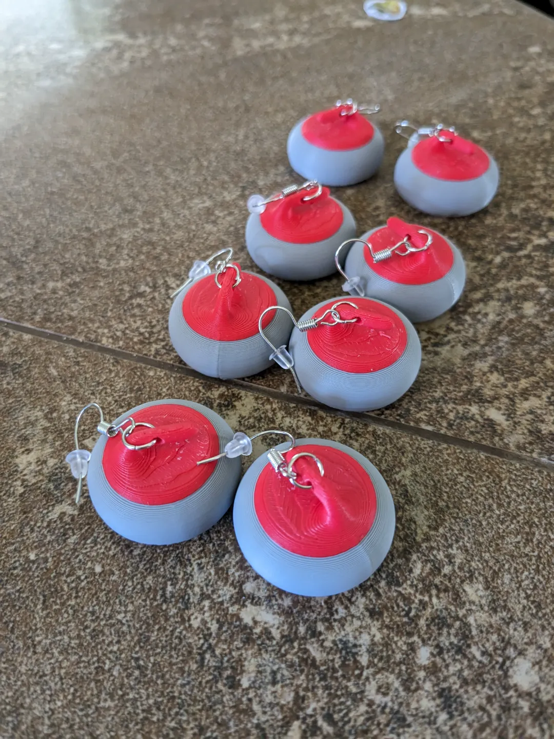 Curling Rock earrings view 2