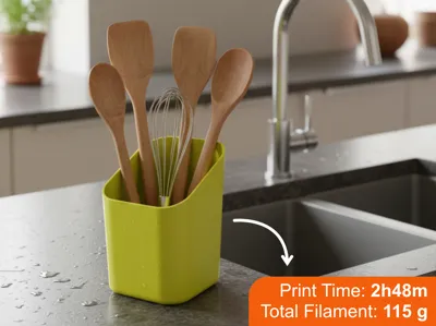 Compact 3D Printed Cutlery Holder
