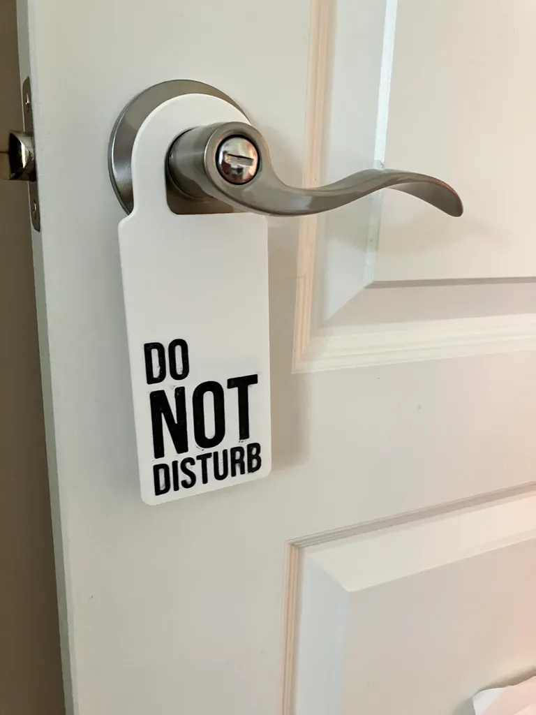 Hotel Style Door Sign - Door Sign - Do Not Disturb - Free 3D Print ...