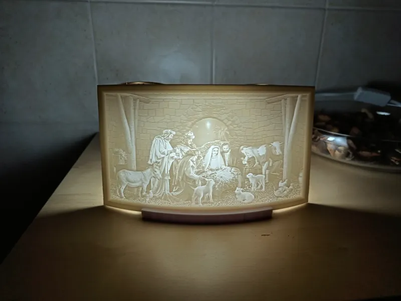 Nativity Christmas Lithophane Lamp 110/220v