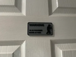 VR In Progress Door Sign