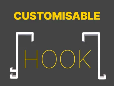 Rectangular Hook (Customisable)