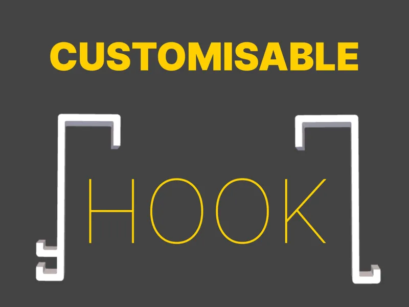 Rectangular Hook (Customisable)