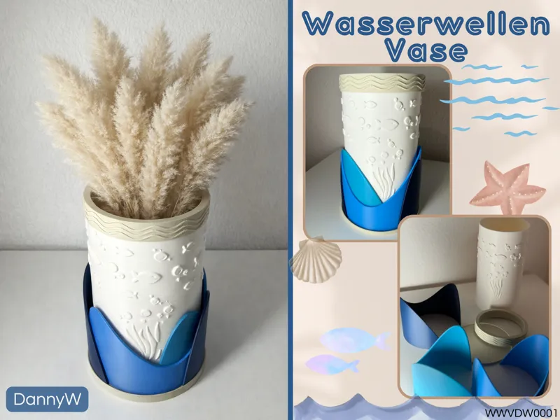 Wasserwellen Vase