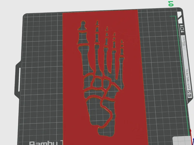 Skeletal Foot Stencil