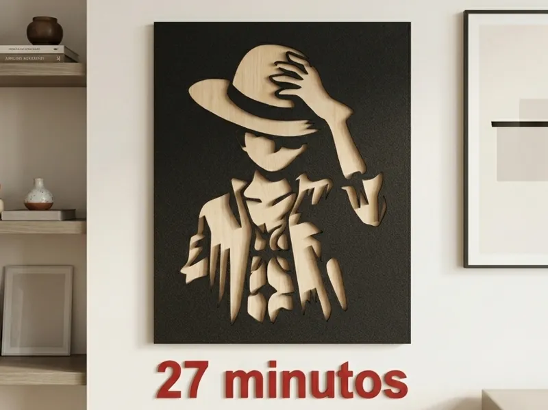 Wall art de Luffy, el Rey de los Piratas.