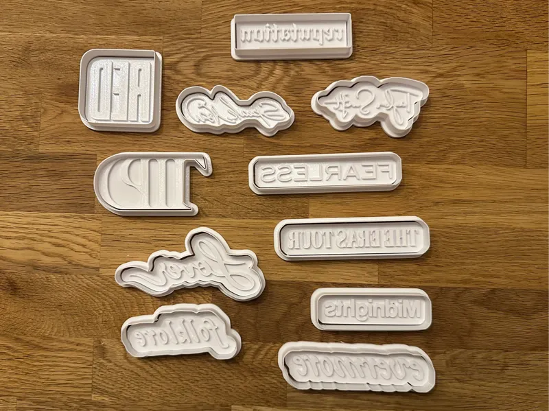 Taylor Swift Album Titles Cookie Cutter Set