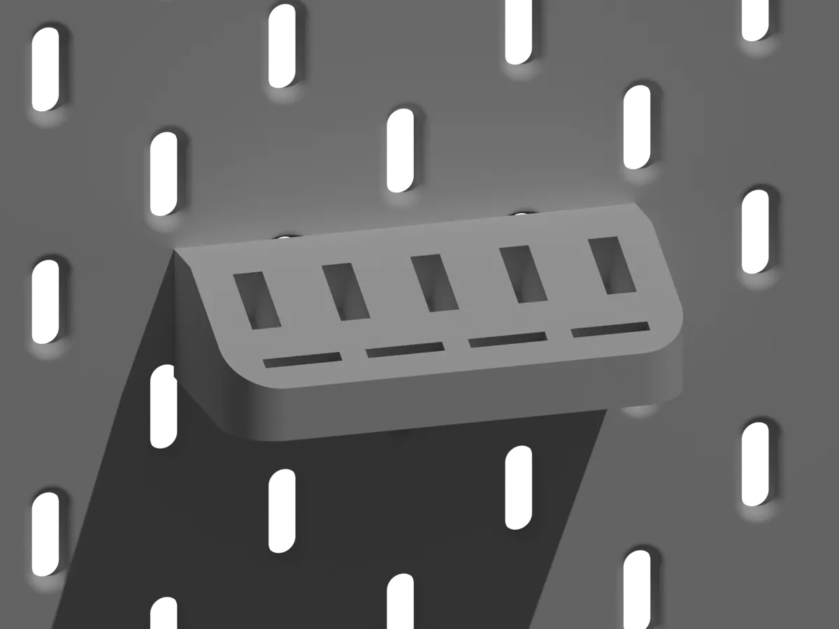 Range USB et microSD pour panneau Ikea Skådis