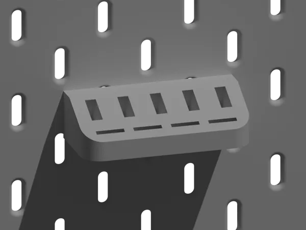 Range USB et microSD pour panneau Ikea Skådis