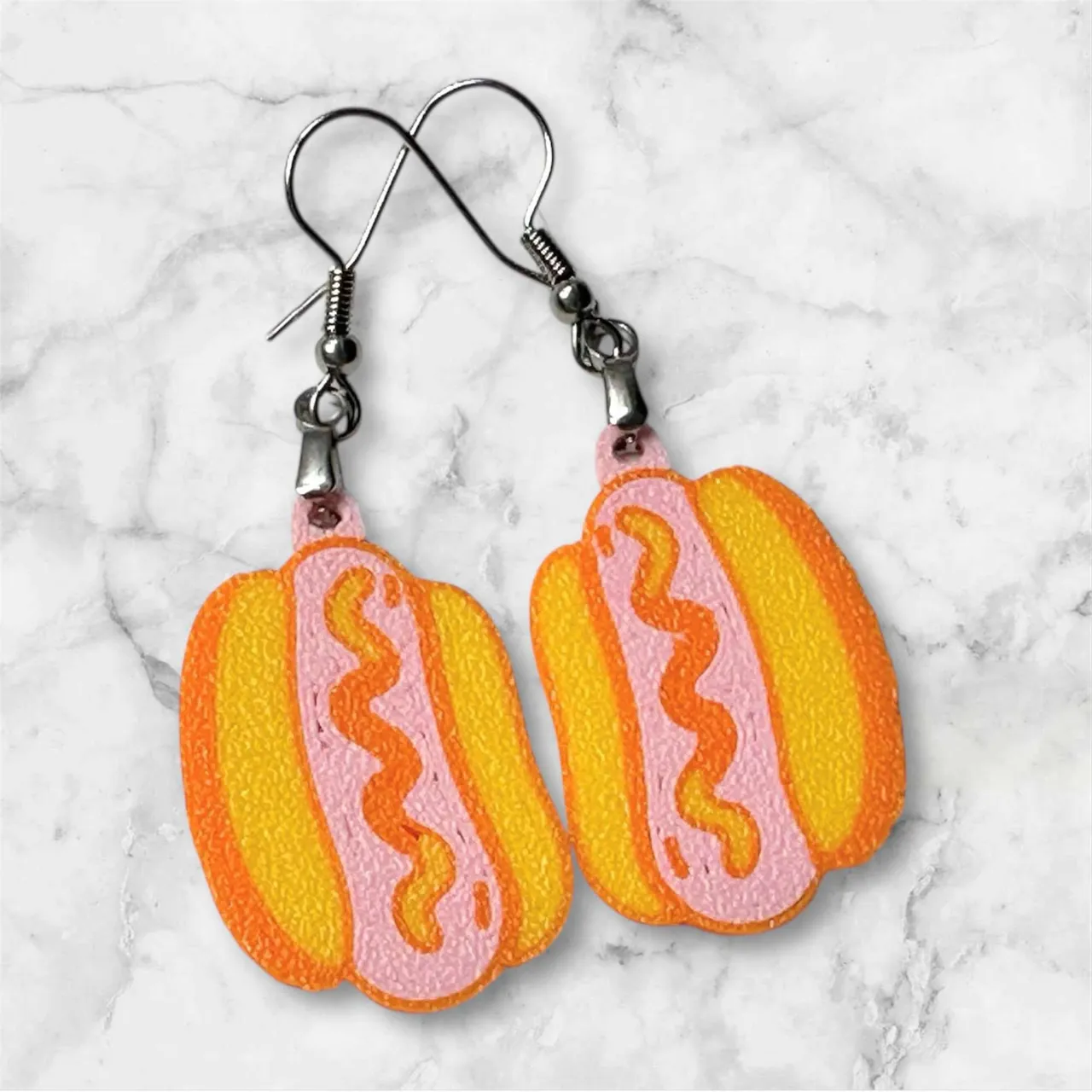 Hotdog Earrings view 2