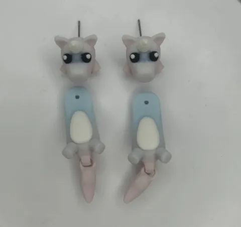 Articulated Unicorn Earrings view 3