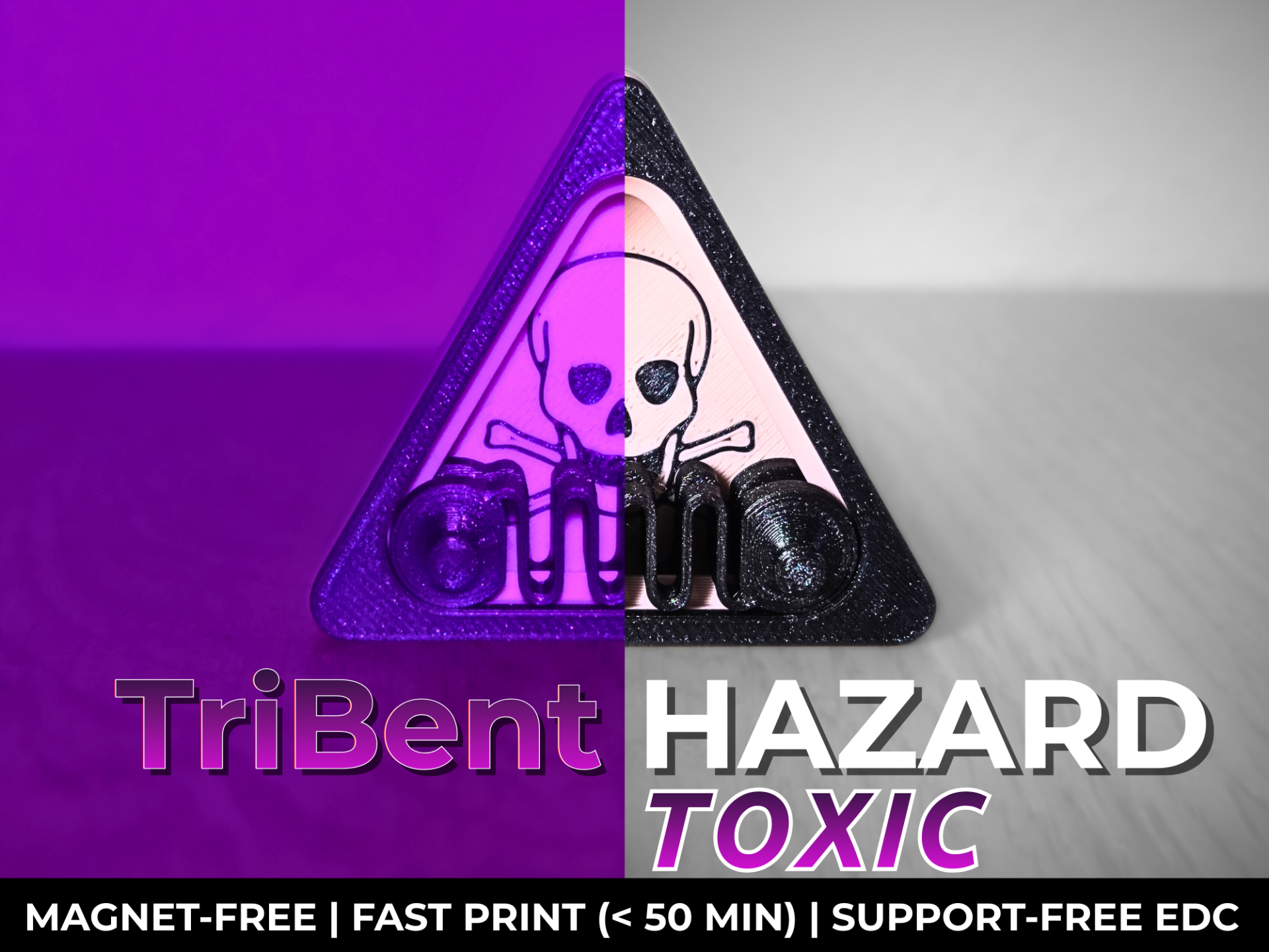TriBent HAZARD TOXIC: Magnet-Free EDC Fidget