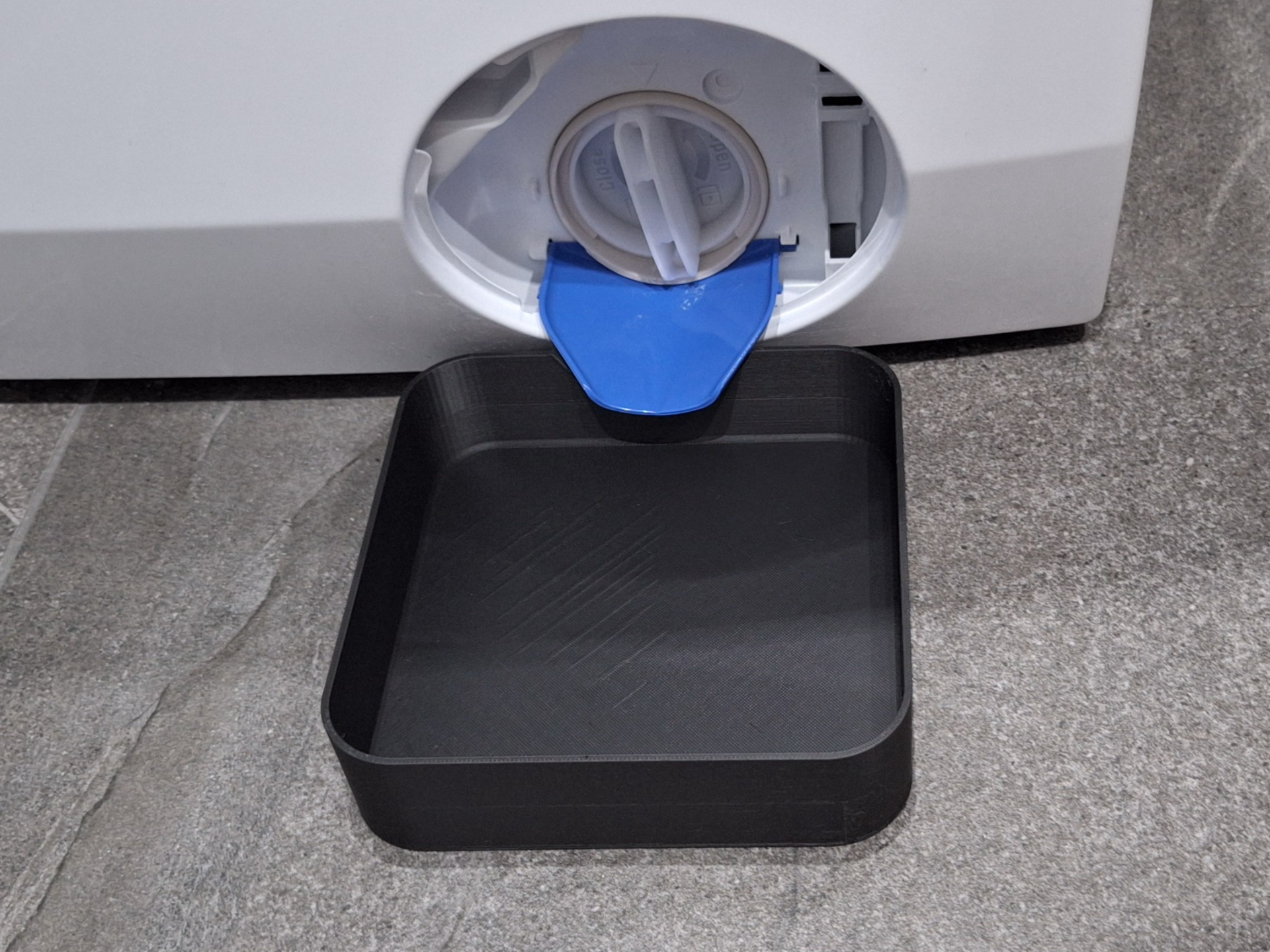 AEG washing machine drain custom funnel tray