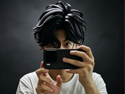 Anime Hairstyle - Wolf Tail (modeled by a real person, printable on all printers except mini)