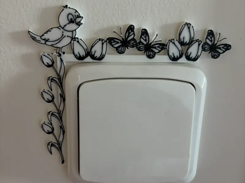 Spring decoration for light switch(brid,butterfly)