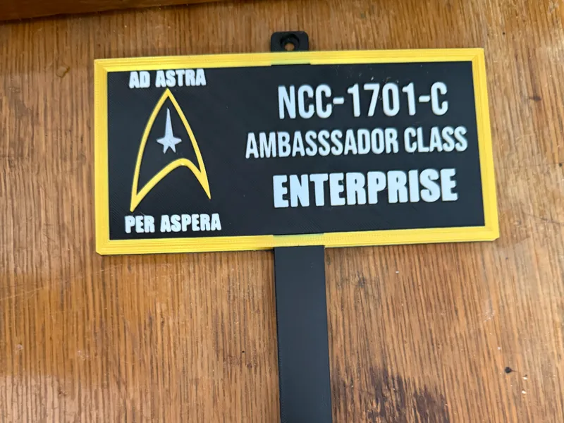 Wall Mount for Ambassador Class Enterprise C