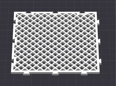 Cat Litter Tray Grid Modular 10x10 cm 3 mm h