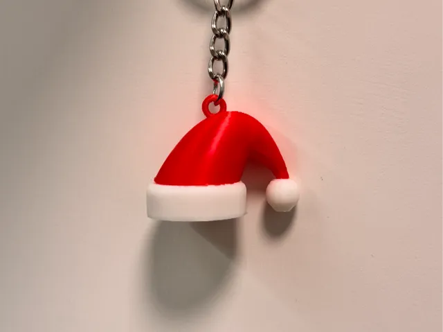 Christmas Santa hat Keychain or Earring (No AMS)