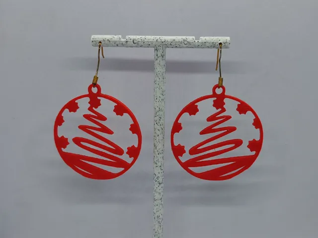Aretes Bolas de Navidad Scribble