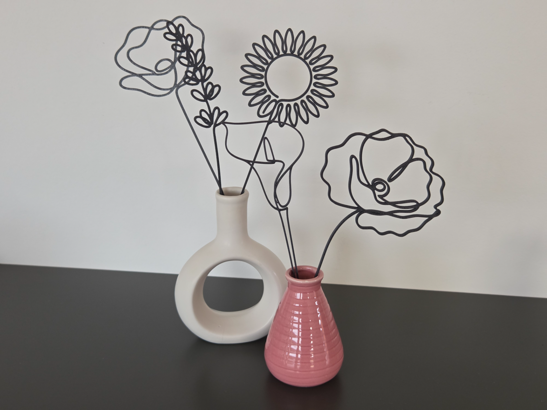 Line-Art Blumen Set 