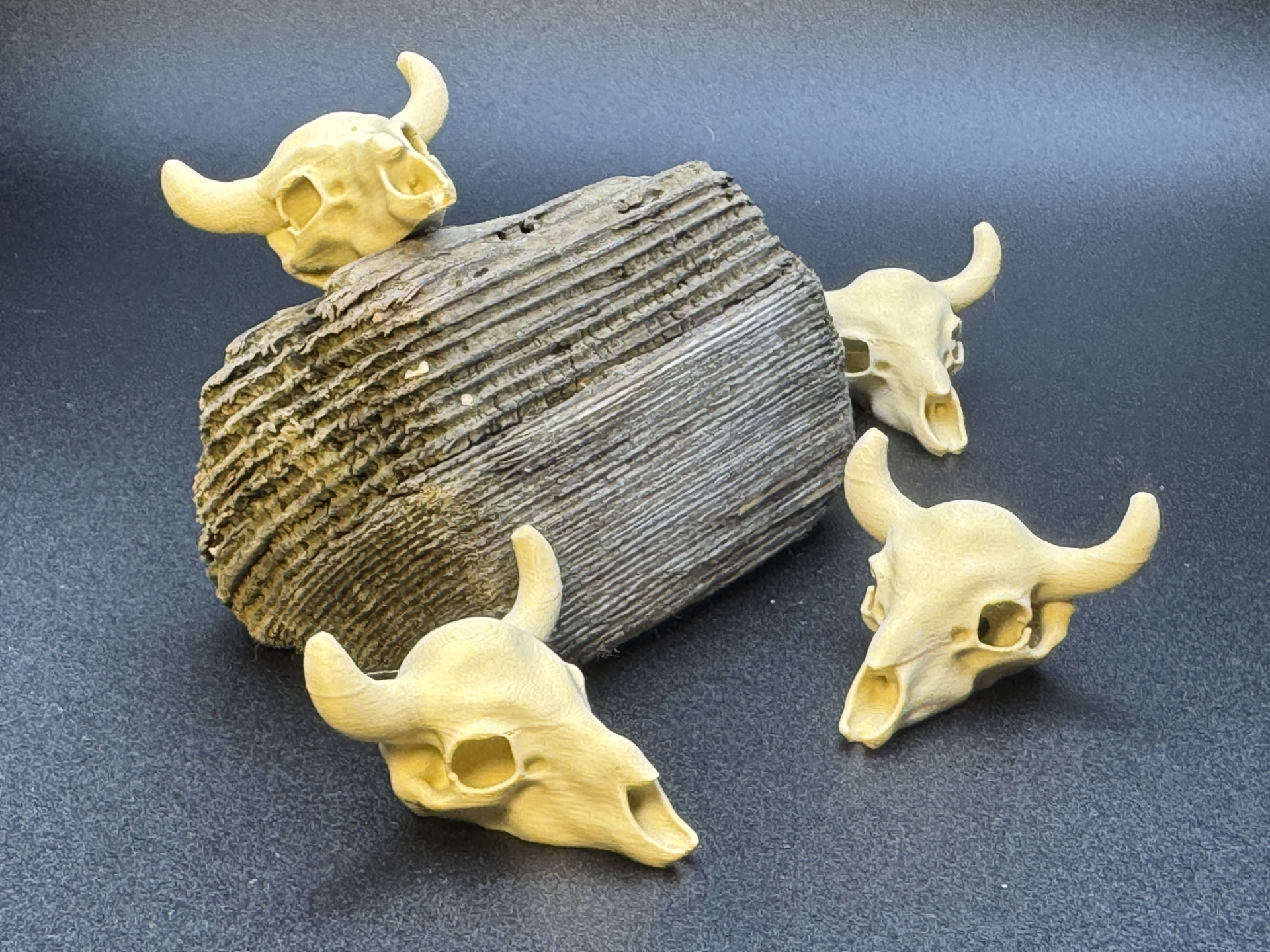 Miniature Bison Skull Desert Realistic Decor 