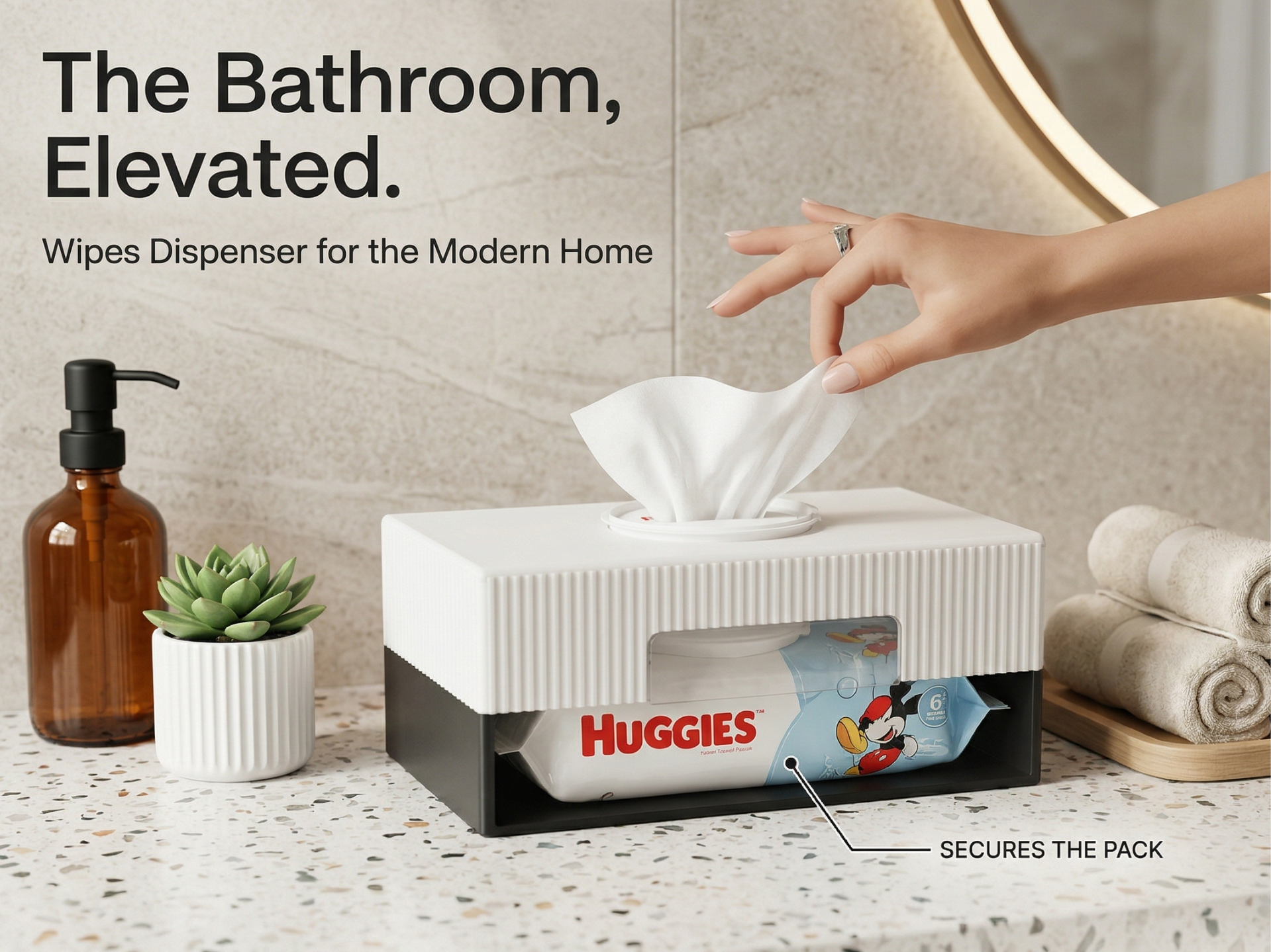 Modern and Stylish - Huggies Baby Wipes Dispenser