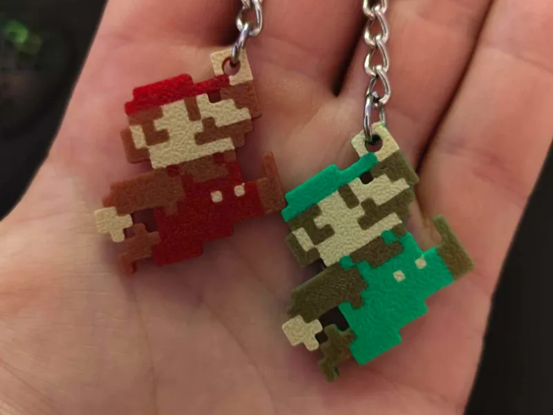 Super Mario Bros and Luigi Keychain
