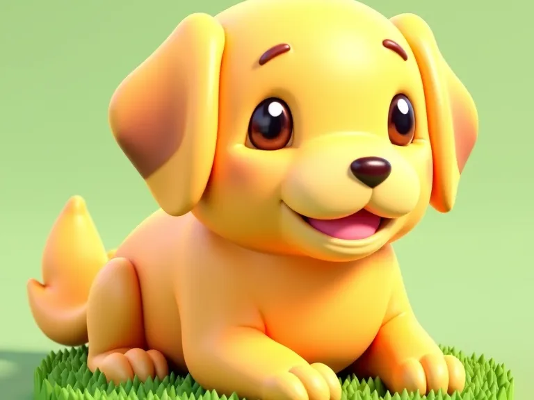 Albine golden dog
