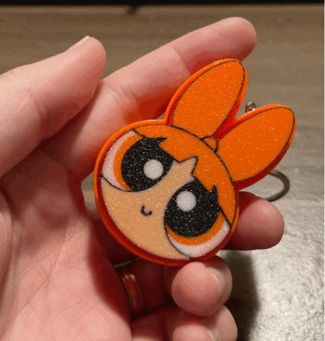 Powerpuff Girl - Blossom Clicker Keychain
