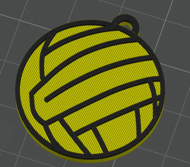 volleyball keychain