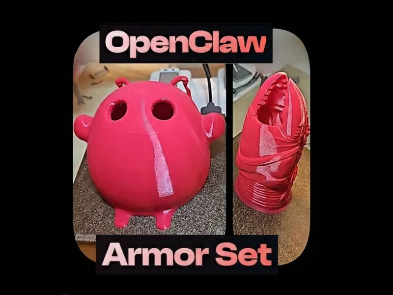 OpenClaw Wearable Helmet & Gauntlet Scaleable Set