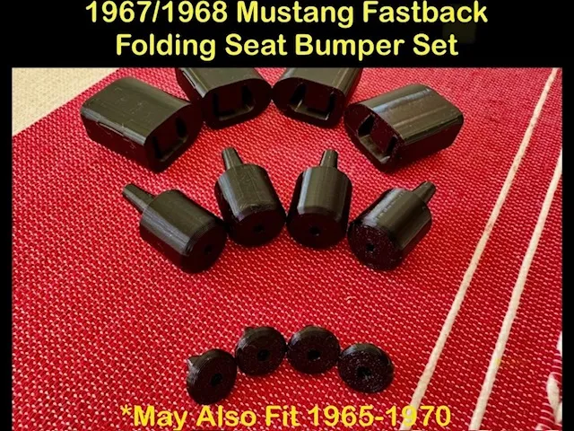 1967 1968 Mustang Fastback Folding Seat Bumper Set