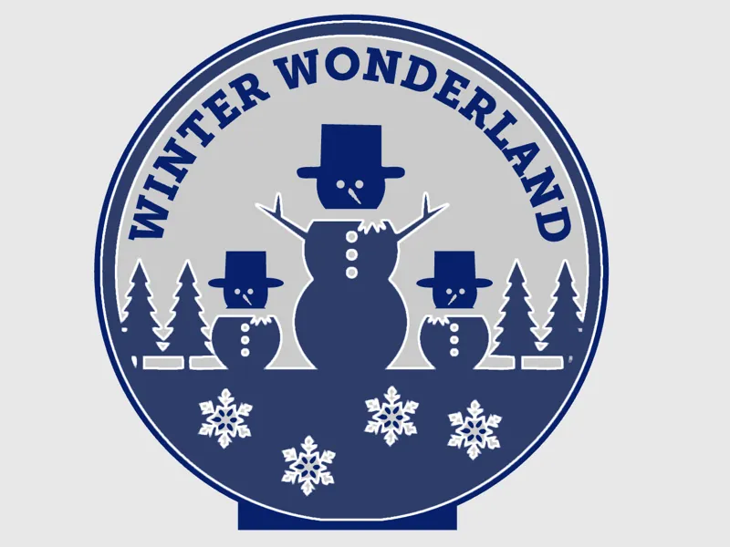 9.25" Round Christmas Tea Light: Winter Wonderland