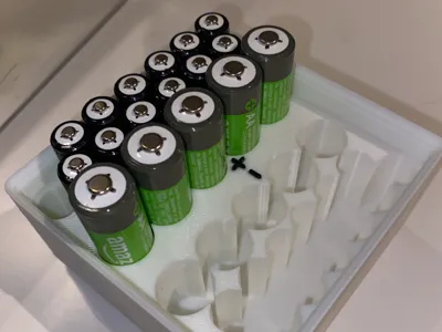 Gridfinity Compact Battery Box [2x2]