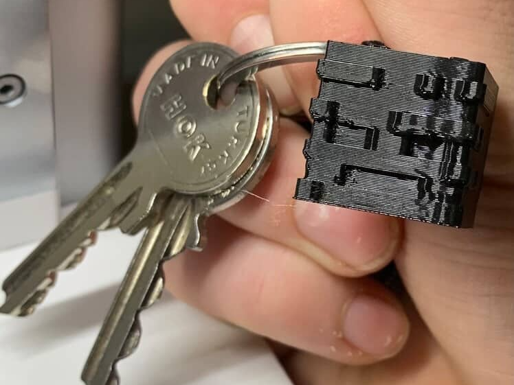 Minecraft Wither Skull Keychain(27 MINUTES/7 GRAM)